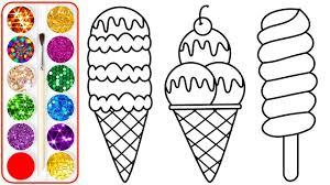 Visit dltk's ice cream crafts and printables. Ice Cream Drawing Coloring For Kids Coloring Pages For Children Babies Toddlers Youtube Kids Coloring Books Toddler Drawing Free Kids Coloring Pages
