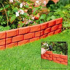 Pack Of 4 Brick Effect Garden Edging