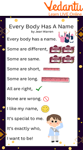 read everybody has a name poem for kids
