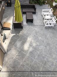 faux tile look on concrete patio