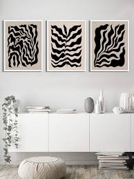 Abstract Wall Art Decor Leaves Style