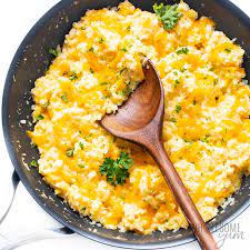 cheesy cauliflower rice recipe