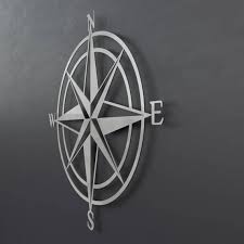 3d Compass Metal Wall Art Nautical Rose
