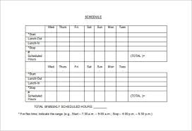 employee schedule template 14 free