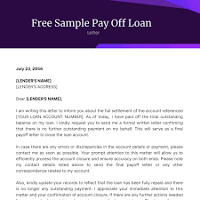 free loan letter templates exles