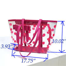 Us 19 59 Donalworld Clear Handbag For Women Plastic Shoulder Bag Composite Bags Beach Bag Waterproof Transparent Polka Dot Bowknot In Shoulder Bags