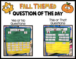 Fall Question Of The Day Pocket Chart Cards