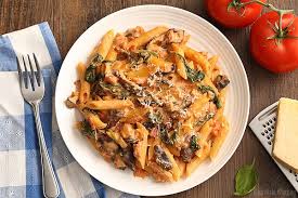 Before draining the pasta, reserve 1/2 cup of the pasta cooking water. Creamy Tomato Mushroom Pasta Dinner For Two Homemade In The Kitchen