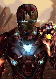 iron man with infinity gauntlet