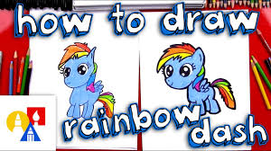 how to draw rainbow dash new version