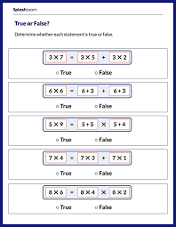 Mark True Or False Math Worksheets