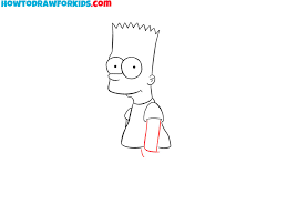 how to draw bart simpson easy drawing