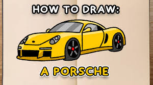 porsche step by step drawing tutorial
