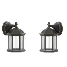 Luxenhome Set Of 2 Black Gold Metal