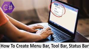 how to create menu bar in c tool bar