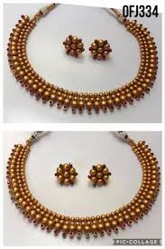 golden imitation jewellery necklace set