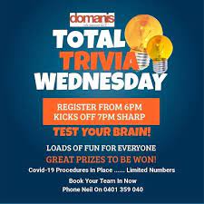 Instantly play online for free, no downloading needed! Trivia Night Wednesday Domanis