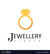 jewelry logo design template ring icon