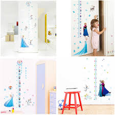 Cartoon Disney Princess Height Measure Wall Stickers For Kids Rooms Nursery Home Decor Frozen Elsa Anna Growth Chart Wall Decals
