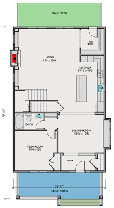 Rectangular House Plan With Flex Room