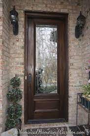 leaded beveled glass front entry door