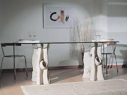 Dining Table With Top In Glass And Base