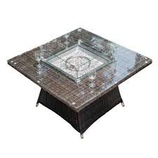 square propane gas fire pit table with