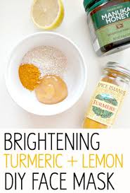 brightening turmeric lemon diy face mask