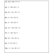 Subtracting Polynomial Worksheets