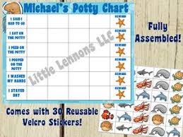 Ocean Animals Potty Chart Personalized Fully Assembled Reward Chart Laminated Sea Life Sea Creatures Goal Chart Potty Training Boys