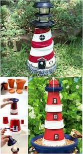 Clay Pot Lighthouse Diy Flower Pots