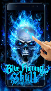 blue fire skull live wallpaper apk for