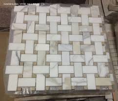 There are variations on this but all are versions of the basketweave. China Fantasy Calacatta Gold White Marble Mosaic Tiles Basket Weave Shape Water Jet For Bathroom Kitchen Backsplash China Calacatta Oro Marble Wall Tile