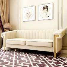 transitional velvet sofa