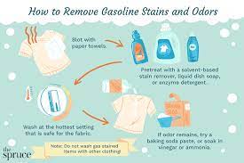 how to get gasoline out of clothes