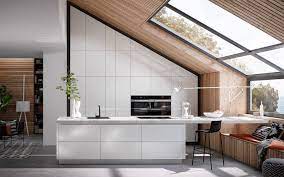 puristic white kitchen design