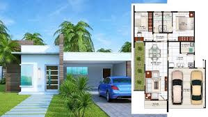 Modern House Plan 10x13 5 Meter 3