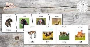 Farm Animal Families Puzzles And Cards