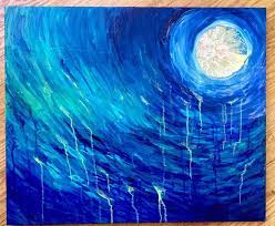 Blue Moon Wall Art Painting