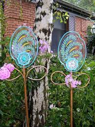 Glass Garden Art Glass Plate Flowers