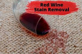 remove red wine from carpet