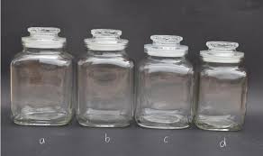 Vintage Clear Glass Apothecary Jar With