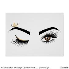 makeup artist wink eye queen crown lash