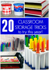 Create milk crate storage seats. 20 Classroom Storage Ideas