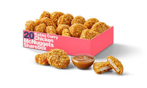 The chicken mcnuggets are a product of mcdonald's. Mcdonald S To Launch New Katsu Curry Chicken Nuggets Next Week Daily Mail Online