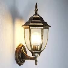 Antique Brass Lantern Sconce Light