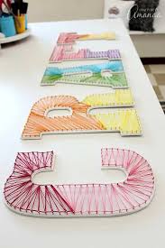 String Art Colorful Wall Letters