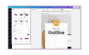 how to outline text in canva with just