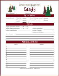 Christmas Card Newsletter Planning Printables Organizing