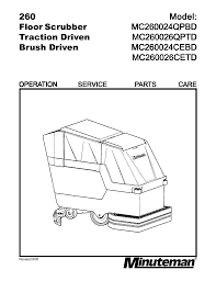 minuteman 260 series mc260026qptd